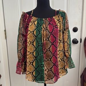 Inc International Dressy long sleeve Blouse. Size Medium.